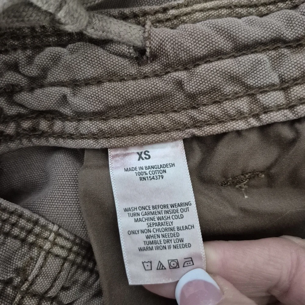 Aeropostale Pants Mens XS Brown Baggy Cargo drawstring‎ Outdoor Preppy